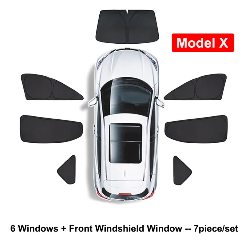 Side Window Privacy Trim Sunshade For Tesla Model 3 S X Y 2022 2021 Car Front Rear Windshield Sun Shade Decorative Accessories truck stickers Other Exterior Accessories