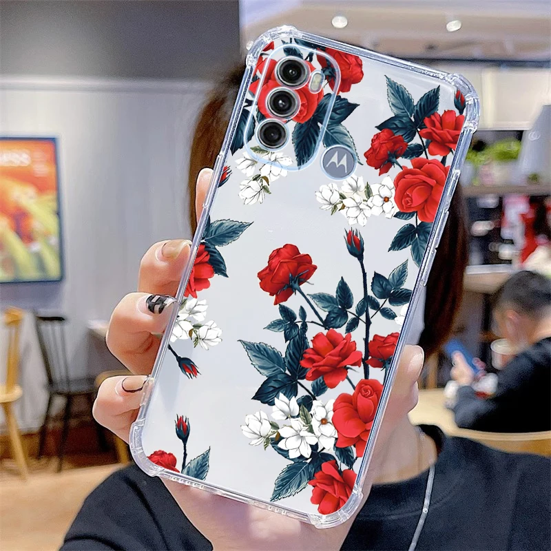 Vibrant Floral Transparent Phone Case