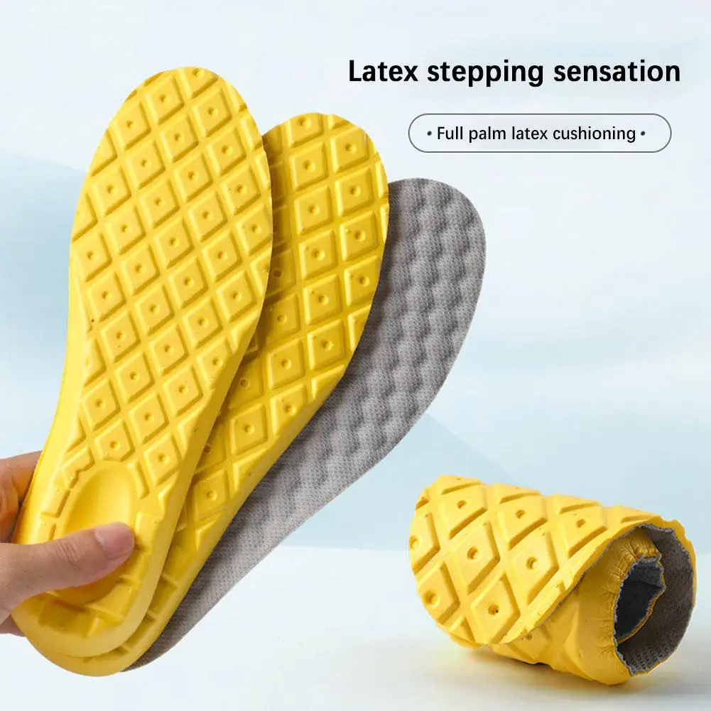 

Sports Insoles Elastic Thickening Damping Breathable Resistant Shoes Sports Odor Breathable Absorption Sweat M0V9