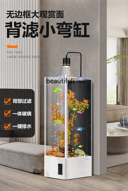 Floor Fish Tank Ecological Change Water Small and Medium-Sized Living Room  Wall Fish Globe Aquarium - AliExpress