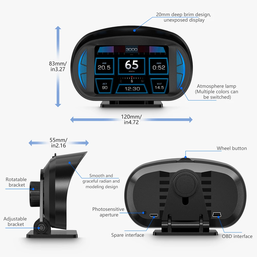  溸 P2  ý HUD  ƿƮ  OBD2 GPS ӵ,  溸 ͺ 극ũ ׽Ʈ ڵ   ÷