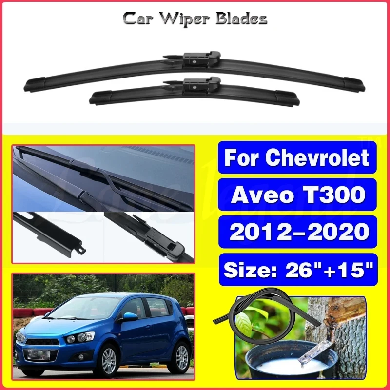 

Wiper Front Wiper Blades For Chevrolet Aveo T300 2012-2020 2013 2014 2015 2016 2017 Windshield Windscreen Front Window 26"+15"