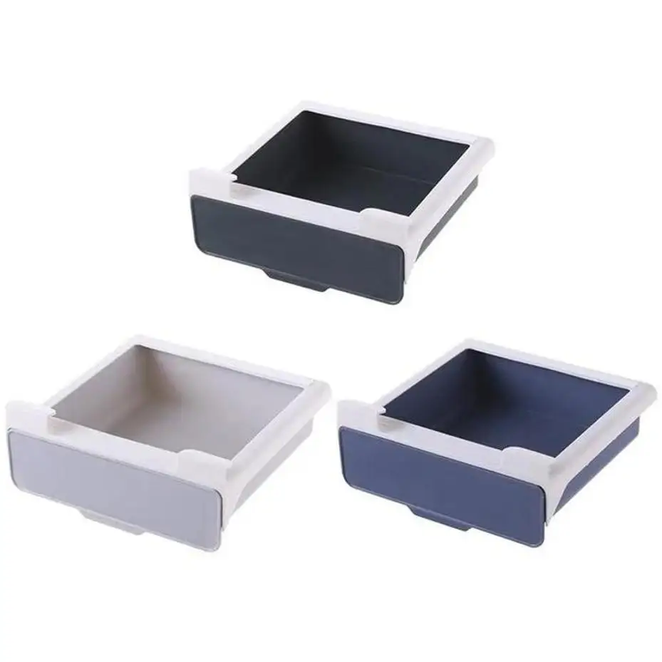1 Pcs Storage Holder Baskets Under The Table Plastic Hanging Storage Box Tableware Desk Gadgets Organizer