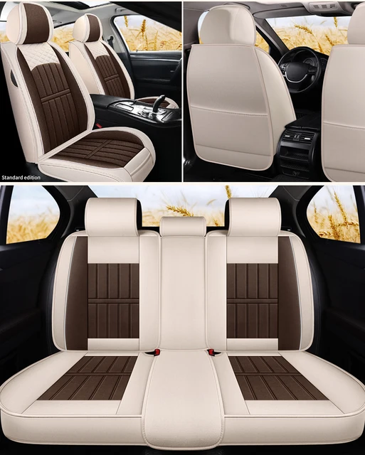 Auto Sitzbezüge Voll Set Universal Für Jaguar F-Tempo ICH-Tempo Xe Xf Xj  Xjl Leder Auto zubehör - AliExpress