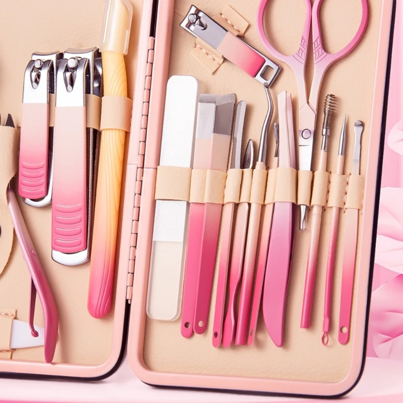 

7/10/13/19 шт. профессиональные наборы для педикюра, инструмент для стрижки ногтей из нержавеющей стали