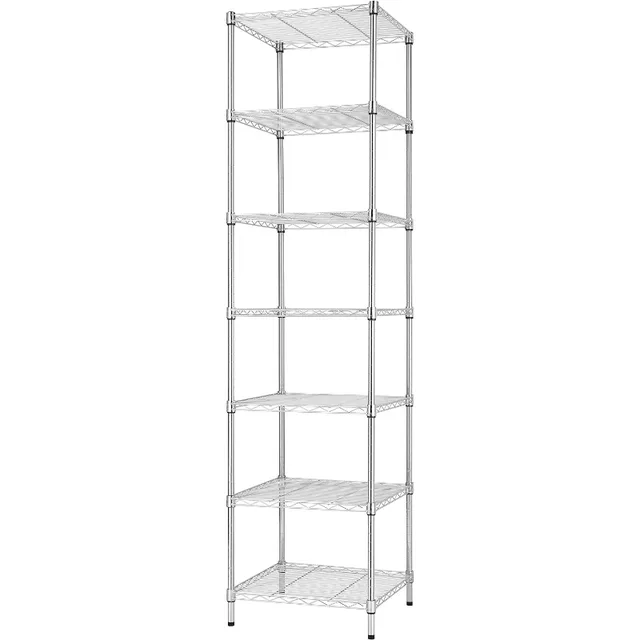 HEOMU 5 Tier Shelving Unit Metal Storage Shelf, Wire Shelves