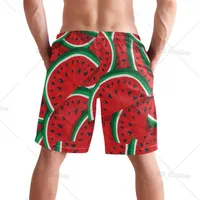 Watermelon Stylish Men's Swim Trunks Quick Dry Beachwear Sports with Pocket Running Swim Board Shorts Bathing Suits Mesh Lining 2