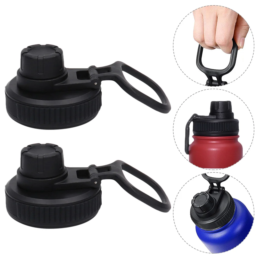 

2 Pcs Sports Water Bottle Cap Good Sealing Function Lid Reusable Caps Wide Lids Widemouthed Covers Silica Gel Pp Vacuum