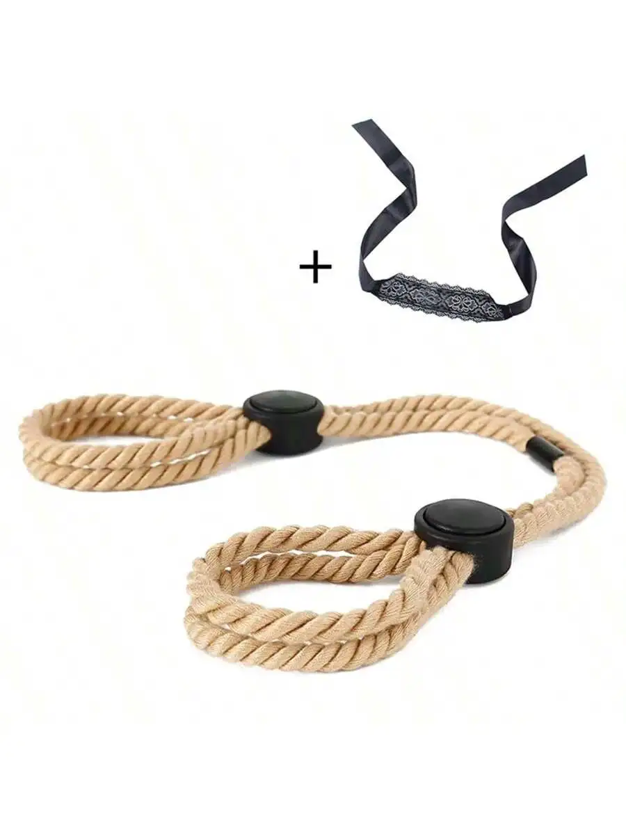 BDSM Product  Bondage Set Women Sex Toys, Adult  Adjustable Handcuffs Anklets Bondage Rope & Sex Blindfold Sexy Shop Adult Toys