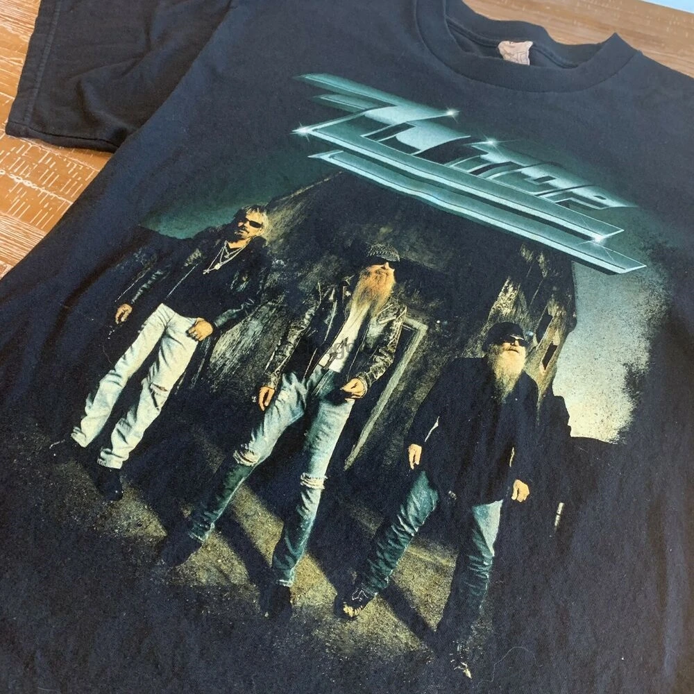 Zz Top Men Black Band Tour T Shirt a Size Large Aliexpress