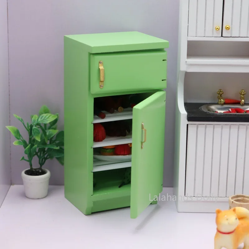 Dollhouse Mini Many Color Single Double Refrigerator Model for Dollhouse Supermarket Restaurant Furniture Decoration Accessories