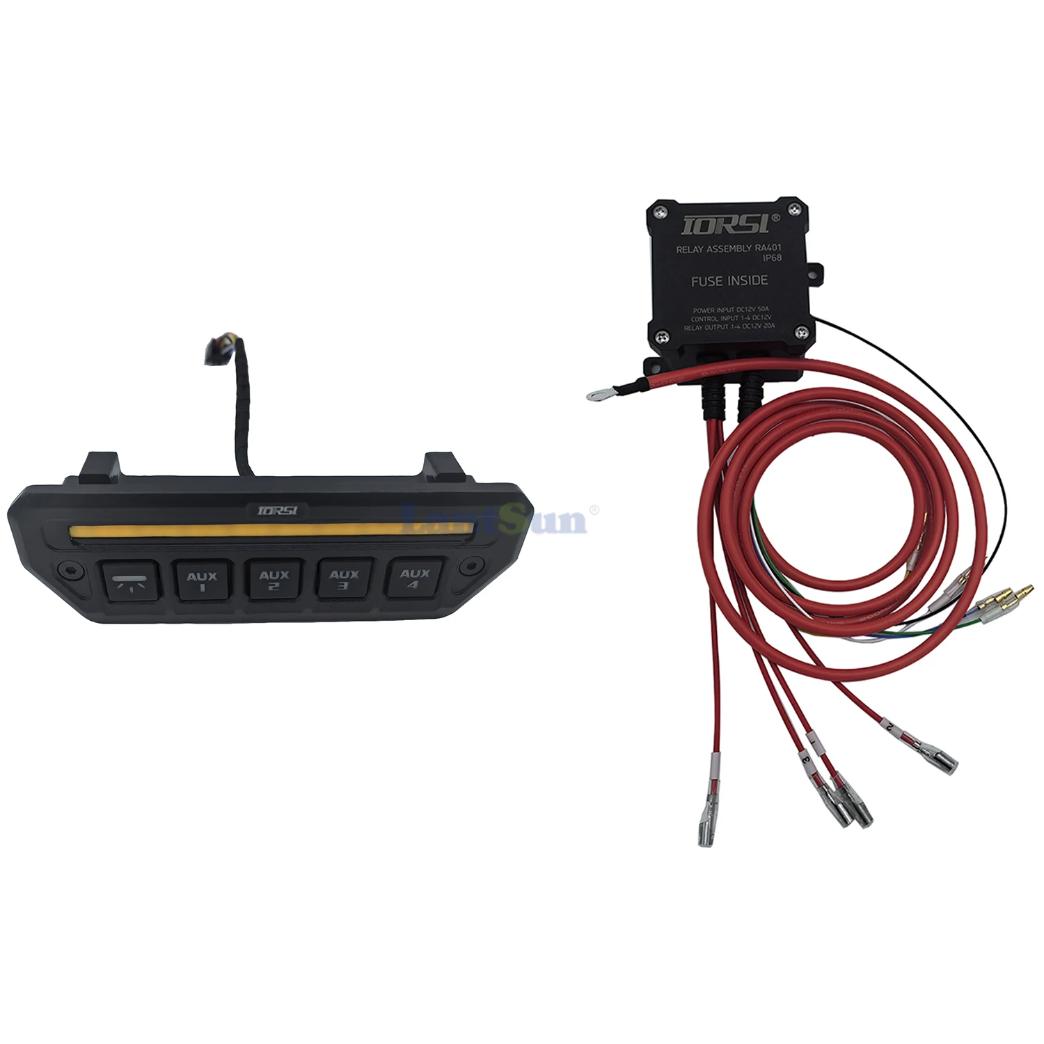 LEDライト付き補助スイッチキット,ジープ用中央コンソールスイッチ