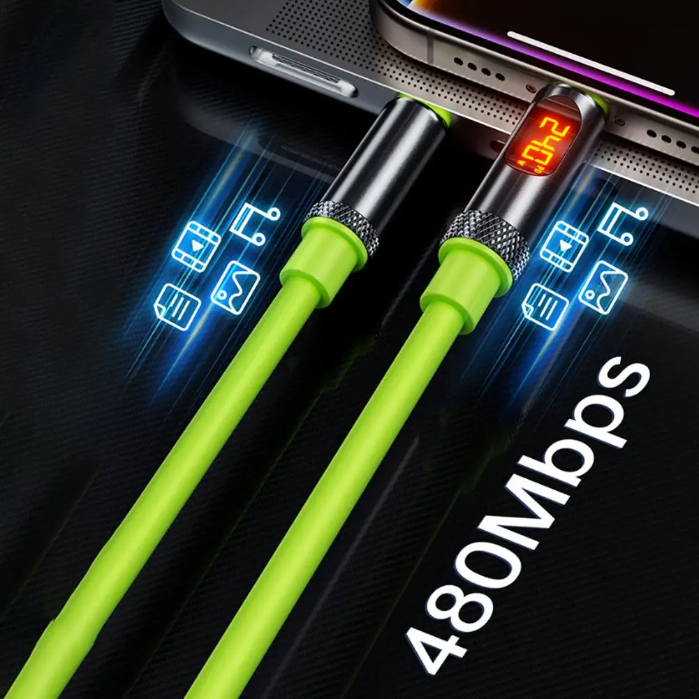 240W Super Fast Charging Dual Type-C Car Data Cable 1.2m/2m Intelligent ...
