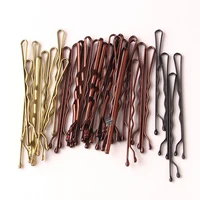50pcs Women Girls Solid Bobby Pin Hair Clip Casual Curly Wavy Grips Hairstyle Hairpins Styling Hair Accessories 5cm 3