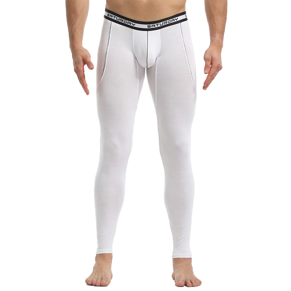 

Winter Mens Long Johns Thermal Pants Tight Underwear Fleece High Stretch Leggings Sleepwear Invisible Thermo Warmer Sweatpants