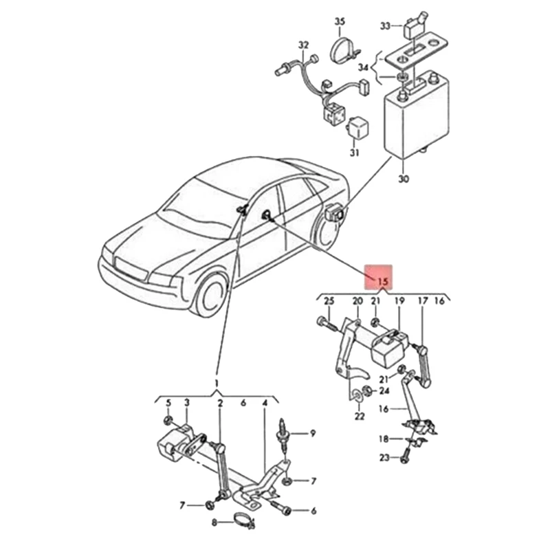 4Z7616571C Altura Sensor Auto Peças De Reposição