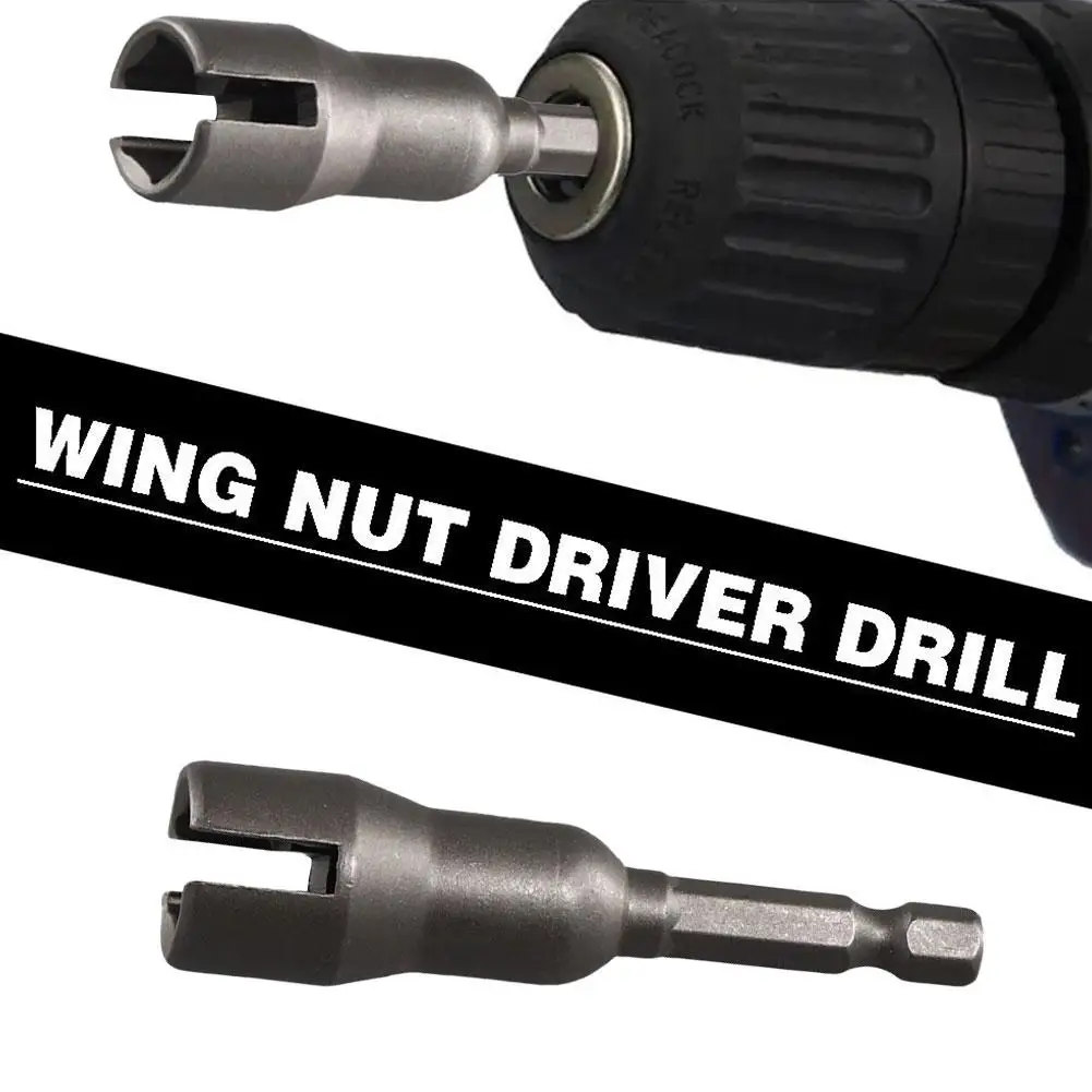 

1 шт. шлицевая втулка для болтов с шестигранной ручкой, драйвер для крыльев и гаек, сверло, гаечный ключ, инструмент для панельных гаек, винтов, черный N3E3