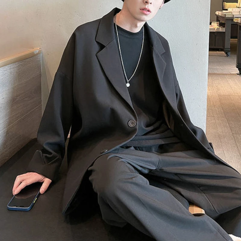 Blazers Men Smart Casual Handsome Simple Loose All-match Business Ulzzang Classic Spring Autumn Daily Streetwear Fashion Hombre