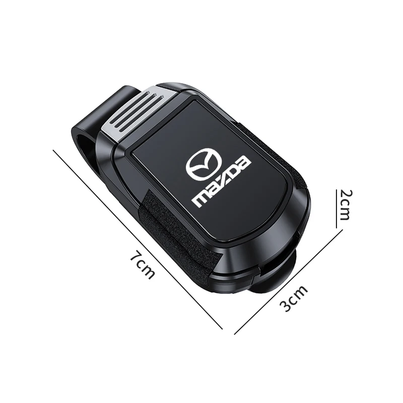 1Pcs 자동차 선글라스 보관 클립 선 바이저 안경 클램프 마쓰다 3 6 5 2 CX-5 CX-3 CX-80 CX-70 CX-90 MX-30 CX-30 BT-50 e-TPV
