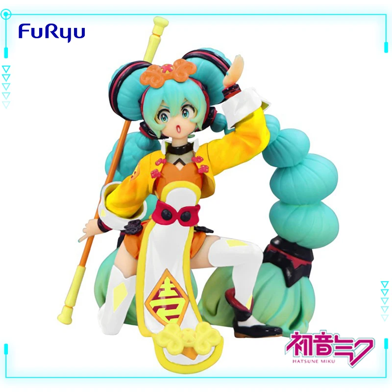 

FuRyu Original Genuine Vocaloid Hatsune Miku Virtual Singer Miku China Isyou Ver Color Vari 10cm Noodle Stopper Figure Model Toy