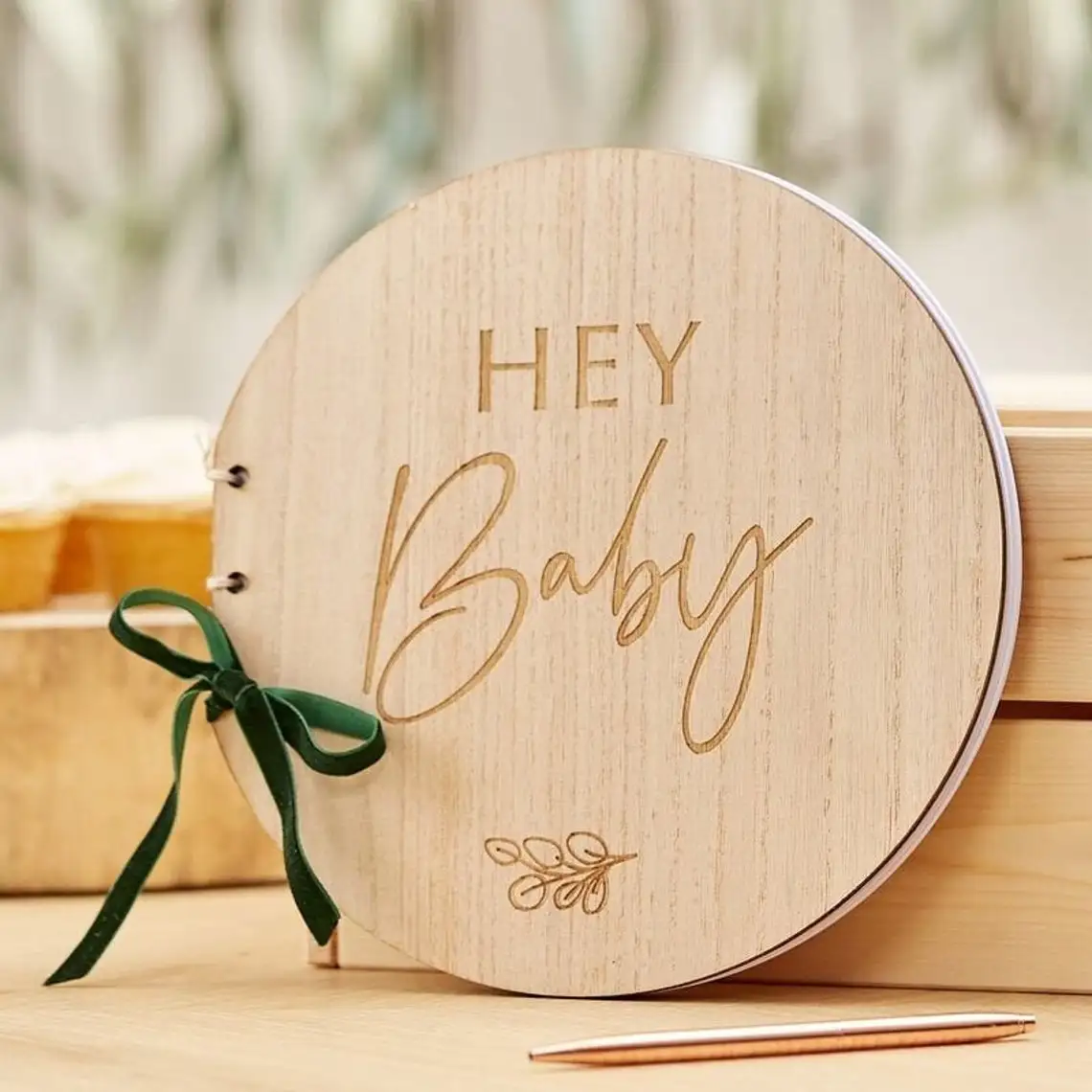 Book Guest Baby Shower Wooden Sign Keepsake DIY Adult Kids Birthday Party Decoration Supplies Wedding Baby Shower message book