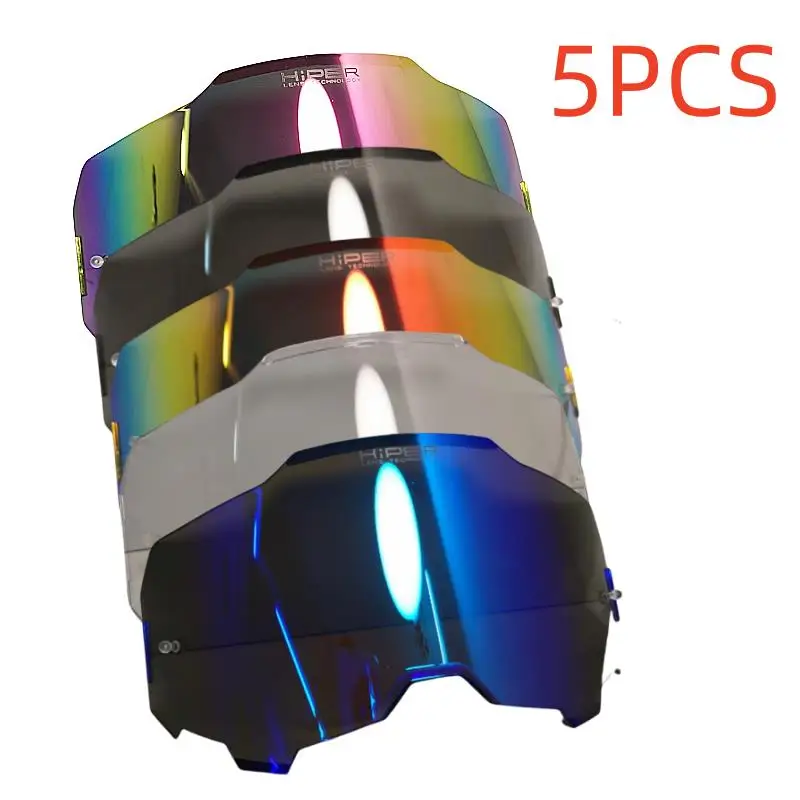 Enhanced Motorcycle Goggle Replacement Lenses - 5 HiPER Mirror Colors for Dirt Bike, Motocross & Cycling Safety Glasses