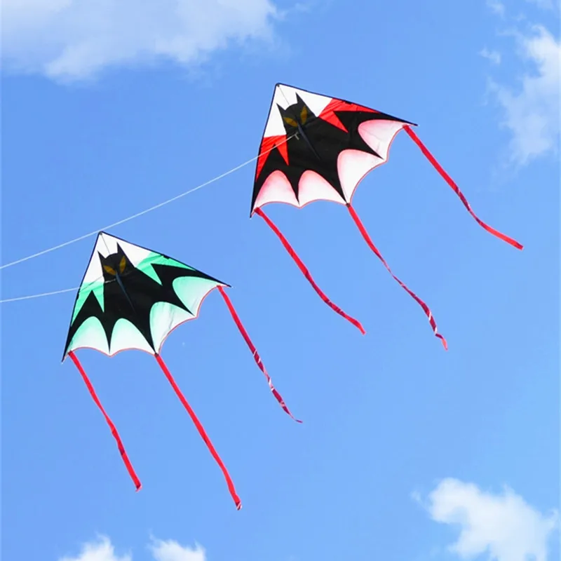

free shipping large bat kite flying children kite reel outdoor sports game kids toys