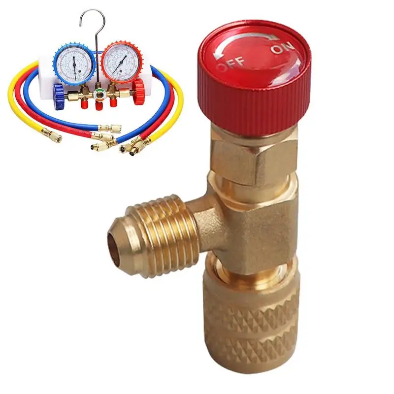 Adattatore Di Sicurezza Per Valvola A Sfera Di Controllo Del Flusso Della Valvola Del Refrigerante Per Auto R22 A R410A Adattatore Di Sicurezza Per Va