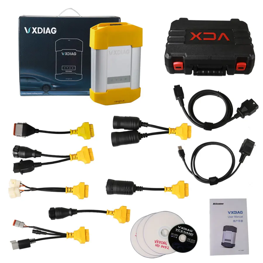

Allсканер VXDIAG VCX HD для тяжелых грузовиков, диагностическая система для CAT/ HINO/Cummins/Nissan