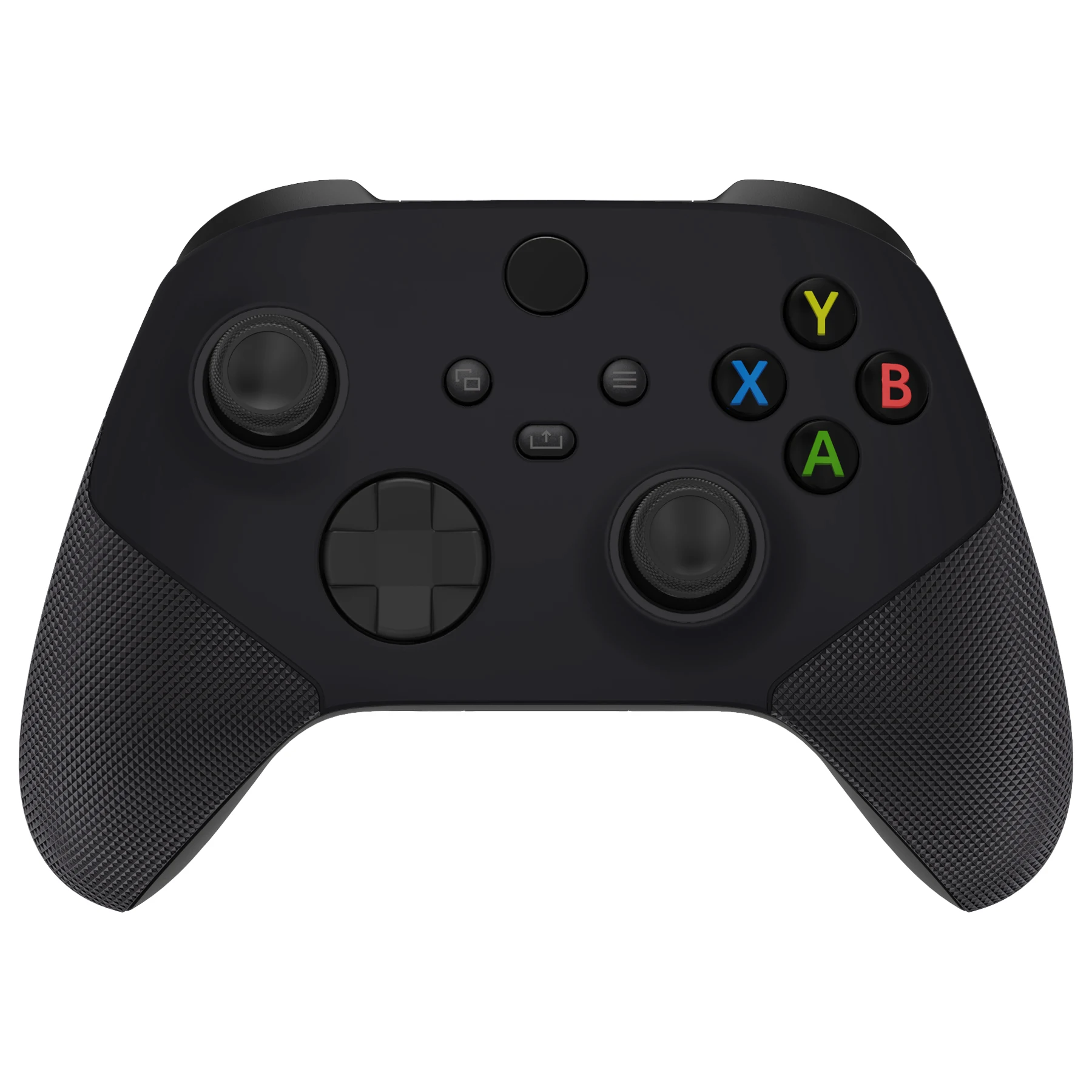 eXtremeRate ASR 버전 고무 측면 레일 Xbox 코어 무선 컨트롤러용 액센트 링이 있는 전면 쉘 페이스플레이트 - 7가지 색상