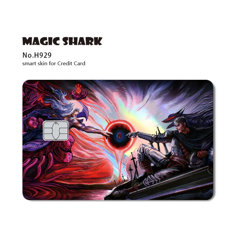 Magic Shark Dark Anime Holographic Card Sticker Skin