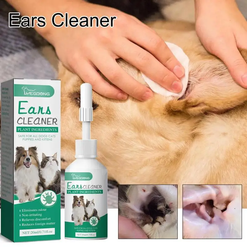 20ml Universal Pet Ear Drops Cat And Dog Ear Cleaner For Control Yeast Mites Removes Mites And Wax Relieves Itching