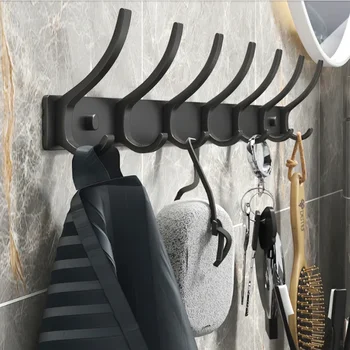 Ganci per accappatoio pieghevoli bianchi neri Appendiabiti per unghie Ganci per appendiabiti da parete per accessori da cucina per bagno 1