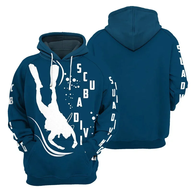 thumbnail image 1 of Sudadera con capucha de buceo con estampado 3D para hombre, sudaderas de manga larga con patrón de fotografía, camisetas deportivas de calle de otoño, sudaderas con capucha de gran tamaño, 1 of 5