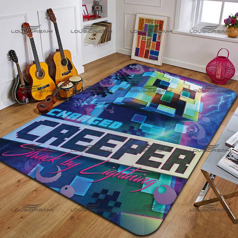 Minecraft Creeper Area Rug | Creeper Rug | 39-Inch Square Area Rug