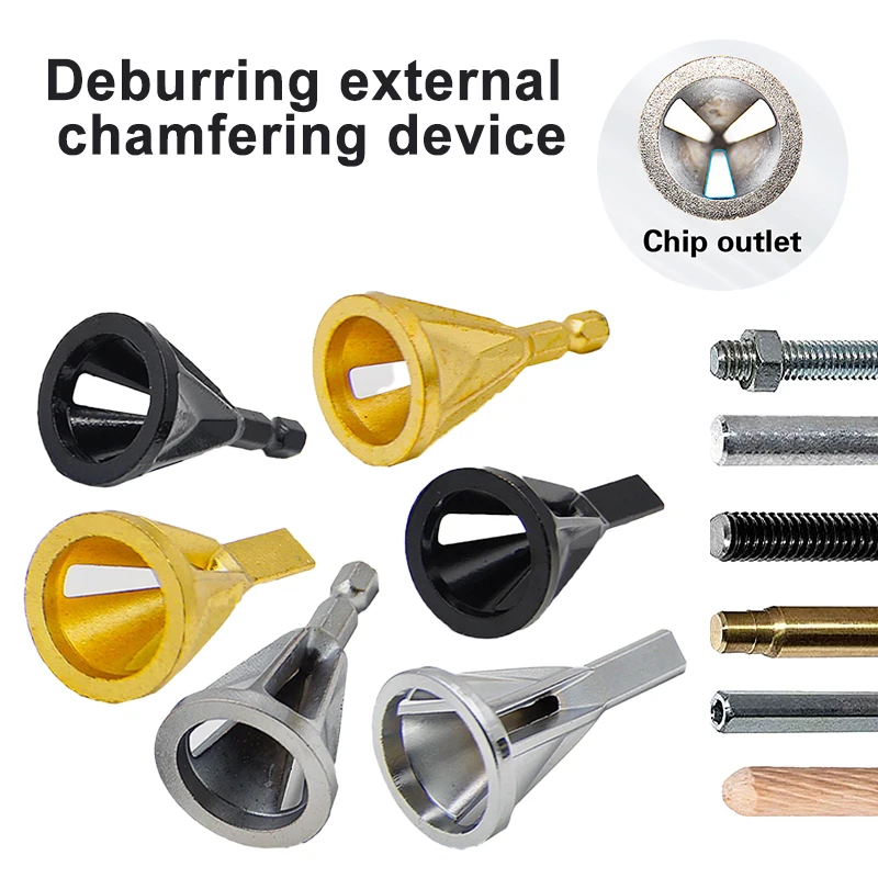New Type External Chamfering Tool Angle Lap Trimming Debur Triangle/Hexagonal Handle Scraper Household Electric Drill Accessory New Type External Chamfering Tool Angle Lap Trimming Debur Triangle/Hexagonal Handle Scraper Household Electric Drill Accessory