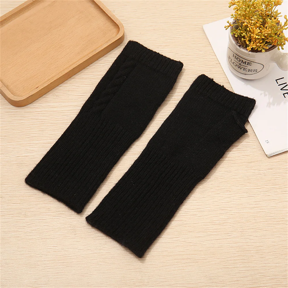 Jacquard Gloves Autumn And Winter Riding Cashmere Fingerless Gloves Popular Jacquard Cashmere Fingerless Knitting