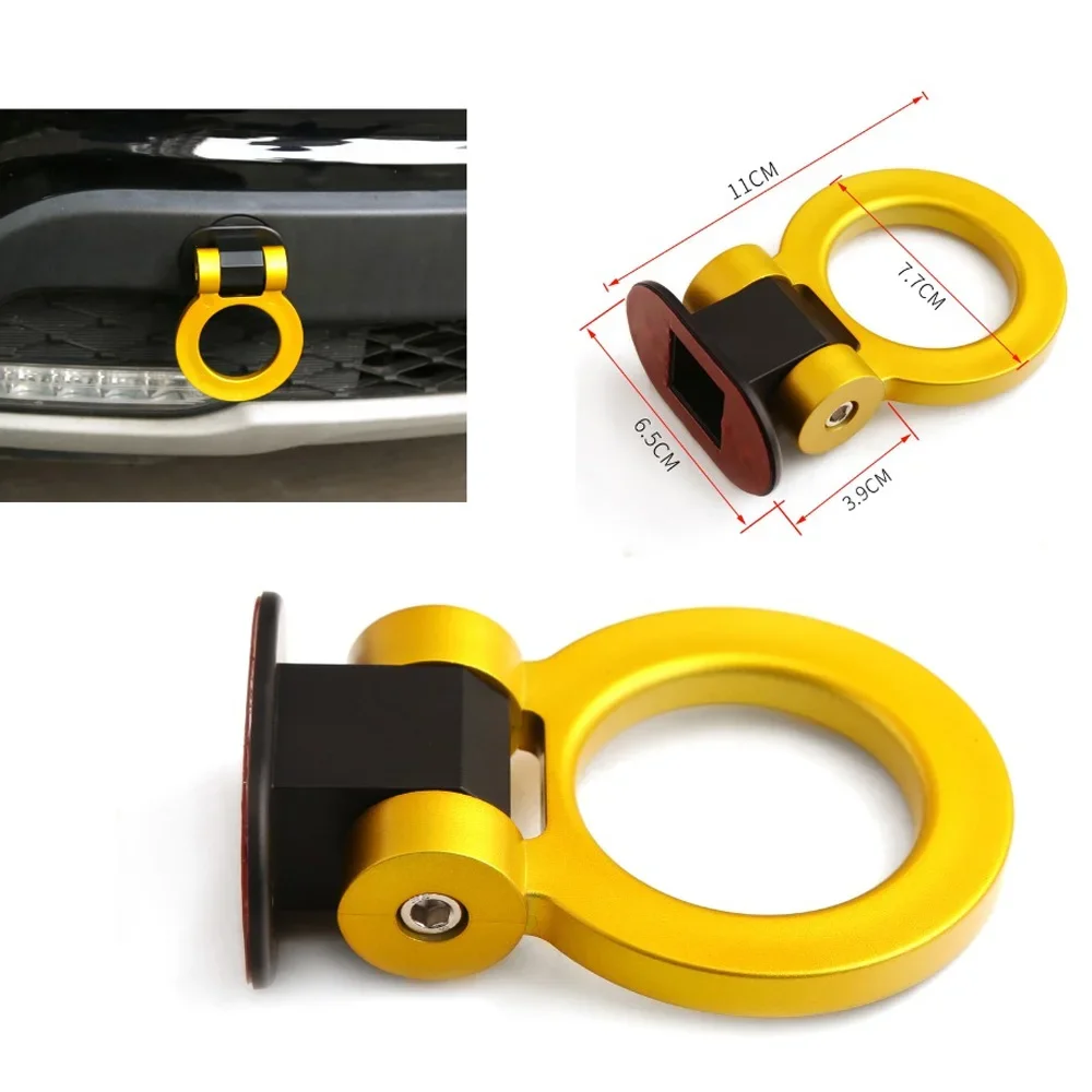 

Universal Car Trailer Hooks Sticker Decoration Car Rear Front Affix Trailer Racing Ring Vehicle Towing Hook ABS Towing Bars