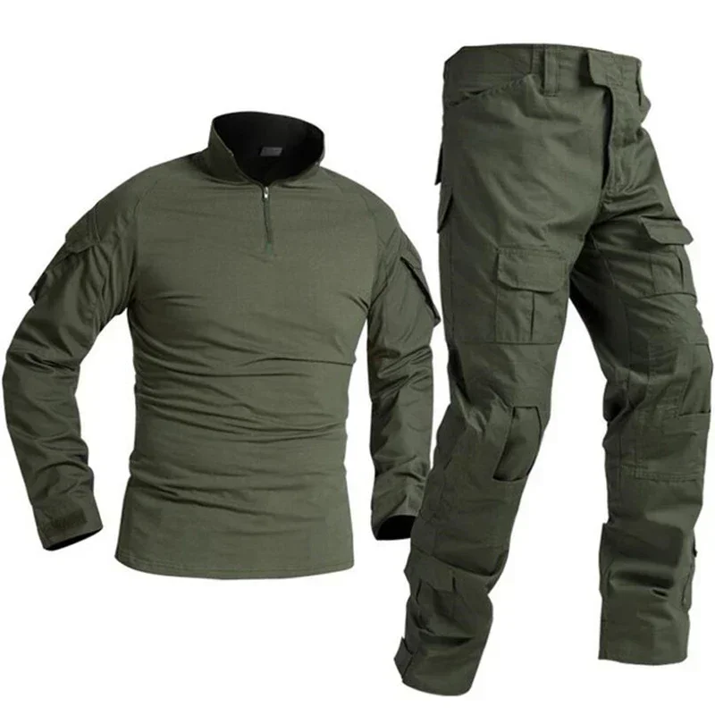 Tactical Outdoor Uniform Sport Clothes Suits Training Suit Camouflage Hunting Shirts Pants Training Sets Hiking Pant Men 2