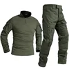 Tactical Outdoor Uniform Sport Clothes Suits Training Suit Camouflage Hunting Shirts Pants Training Sets Hiking Pant Men 2