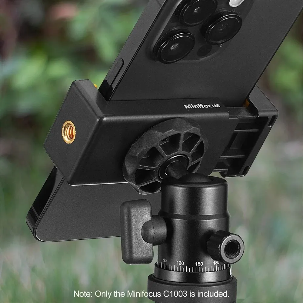 Phone Tripod Mount with Cold Shoe Mount for Microphone LED Video Light 1/4'' Screw for iPhone Samsung Galaxy OnePlus Google Pixel