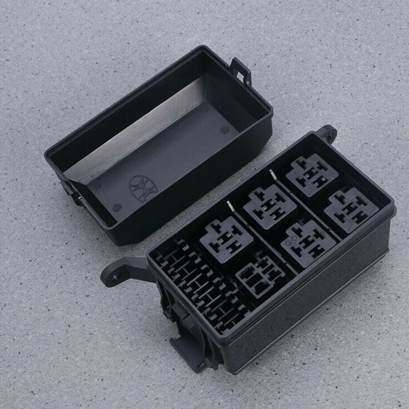 Fuse Holder Car Fuses Kit Fuse Box Holder Universal Automotive Fuse Relay Holder 12-Slot Relay Box 6Relays 6 ATC/ATO Fuses Automotive Accessories
