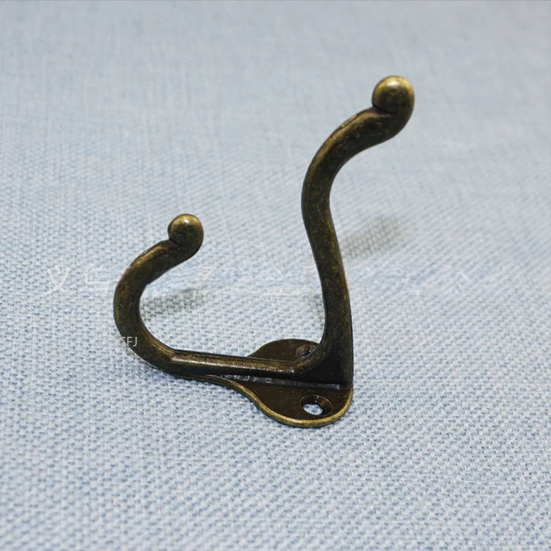 

1Pcs Hardware Antique Clothes Hook Alloy Hook Single Hook Antique Hook Clothes Hook Clothes Hook Double Hole Hook Large Hook