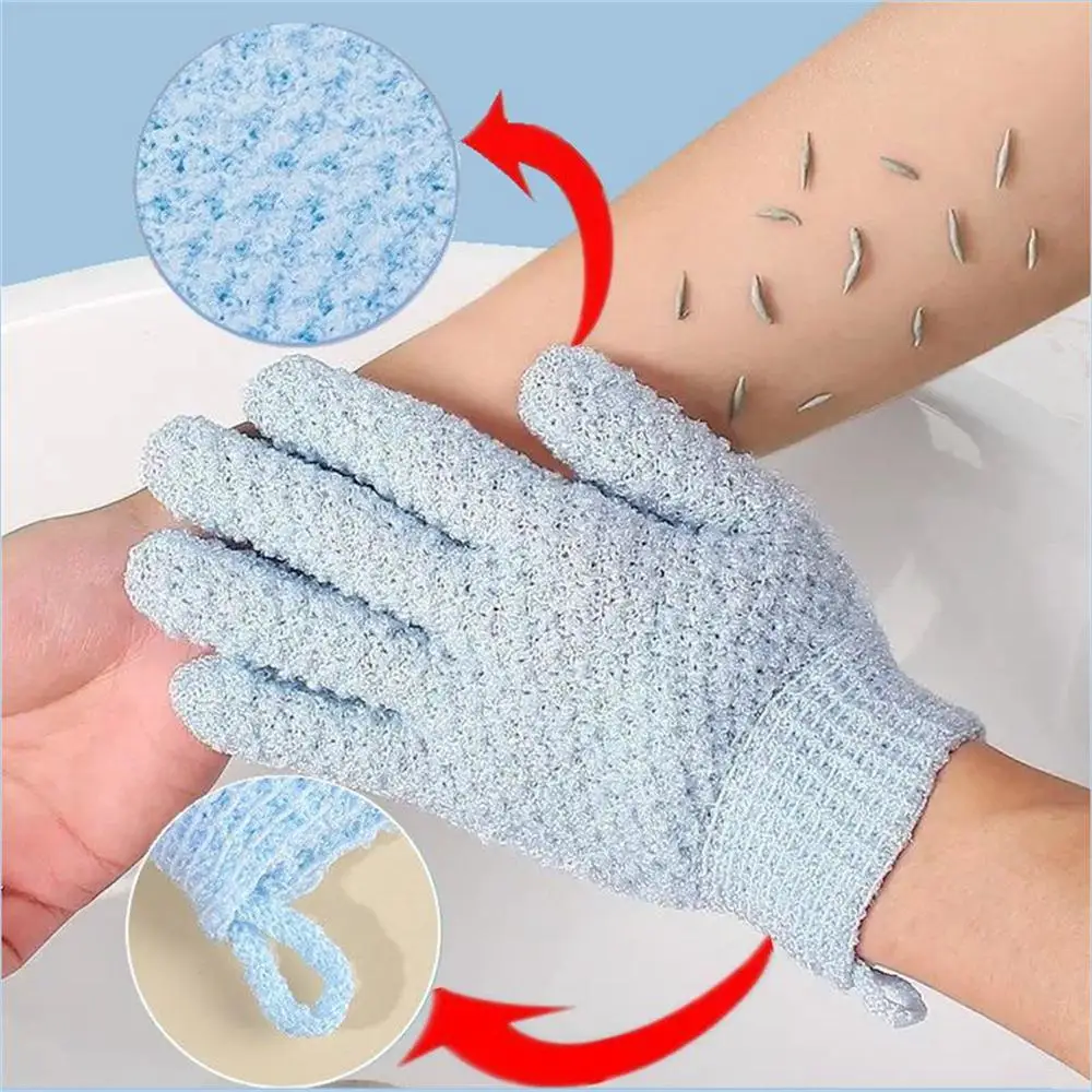 

1/2PCS Cleaning Bath Glove Shower Scrub Body Massage SPA Foam Rubbing Mud Peeling Exfoliating Five-Finger Bathroom Accessories