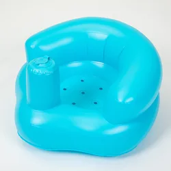 Inflatable Baby Bath Chair and Portable Kids' Lounger Sofa (Blue)