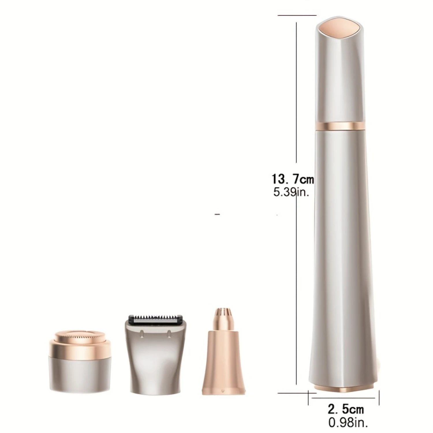 Rechargeable 3 in 1 Eyebrow Trimmer and Face Shaver for Women-Painless Hair Removal Device for Face, Eyebrows, Peach Fuzz, and