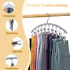 Yoga Pants Hanger, 1/2/4 Counts Space Saving Organizer Storage Hanger with 10 Clips, Durable Clothes Hanger, Clothes Organizer f 2
