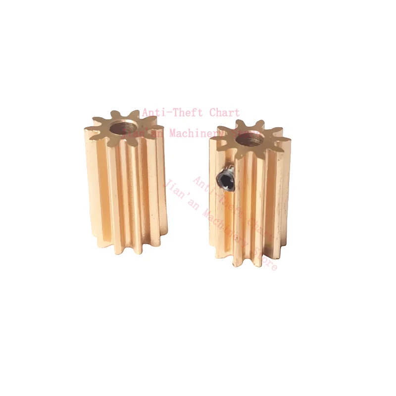 2pcs 0.8 mod 10 teeth 11 teeth 12 13 14 15 17teeth brass 45 carbon steel involute cylindrical spur gear transmission gear