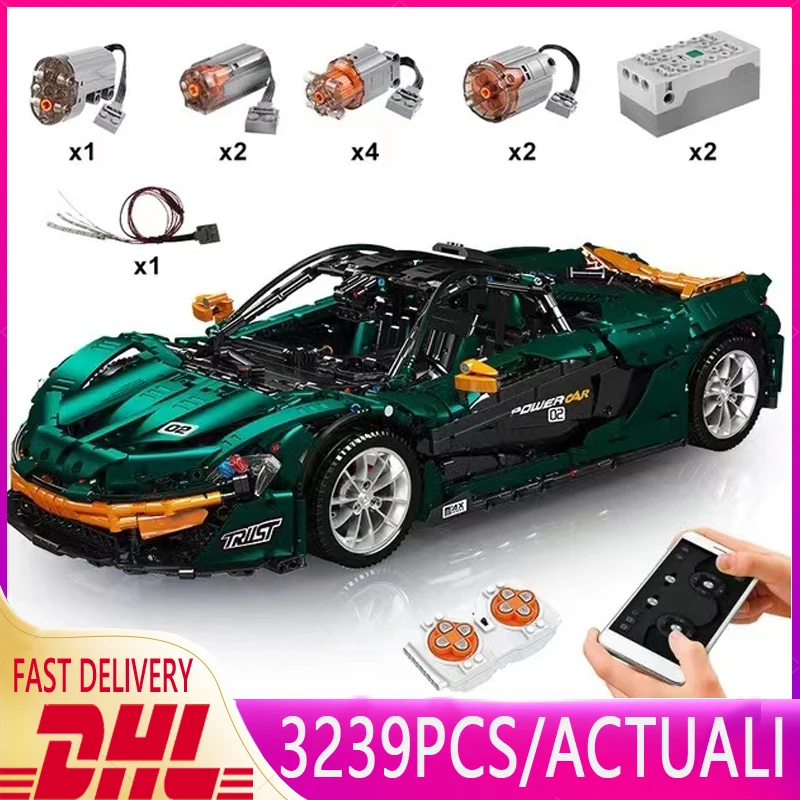 

Высокотехнологичная модель автомобиля MOULD KING 13091, наборы электрических моделей, скоростной спортивный автомобиль P1, игрушки, рождественские подарки для мальчиков и детей