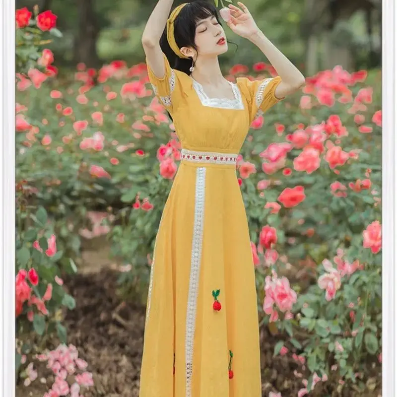 

Dress Female Summer Haute Couture Waist Princess Skirt Long Dress
